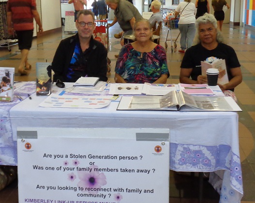 Broome Promotion stall Staff member Pol Bannon and members Maryanne Martin, Betty Dixon